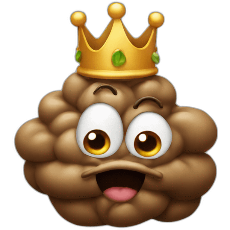 poop with a crown on it emoji