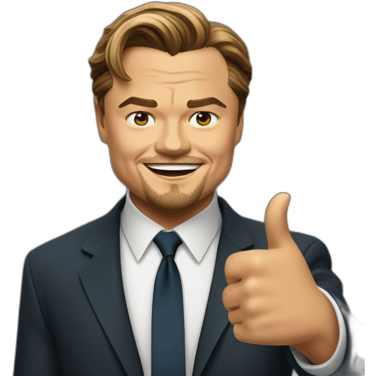 Leonardo DiCaprio cheers emoji