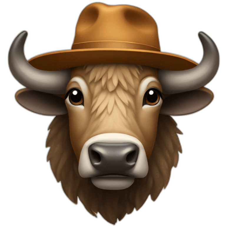 buffalo with hat emoji