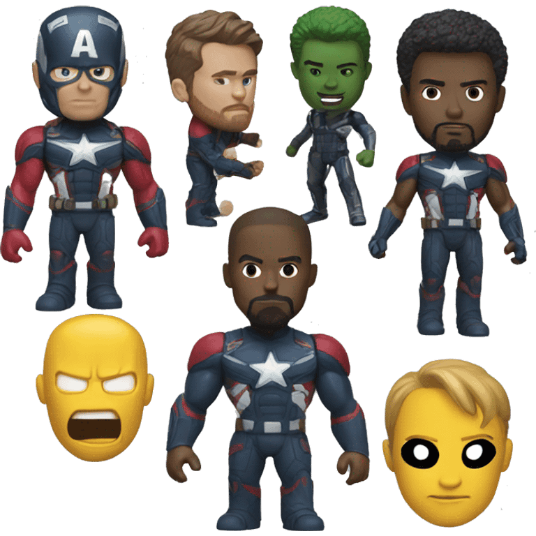 Marvel action figures  emoji