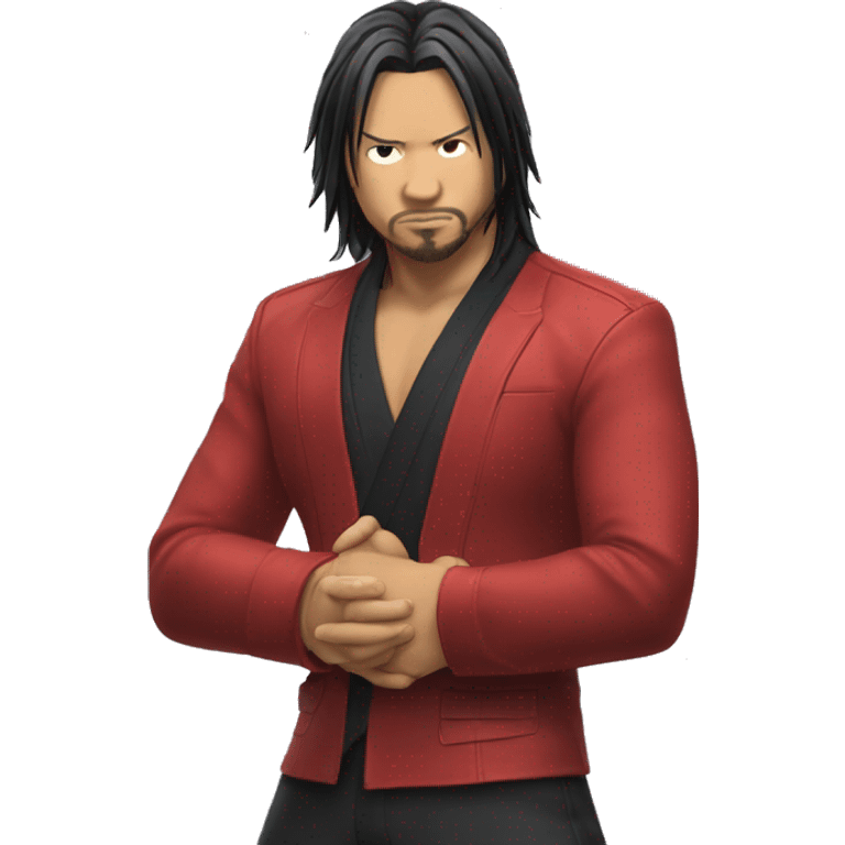 Shinsuke Nakamura doing his posture emoji