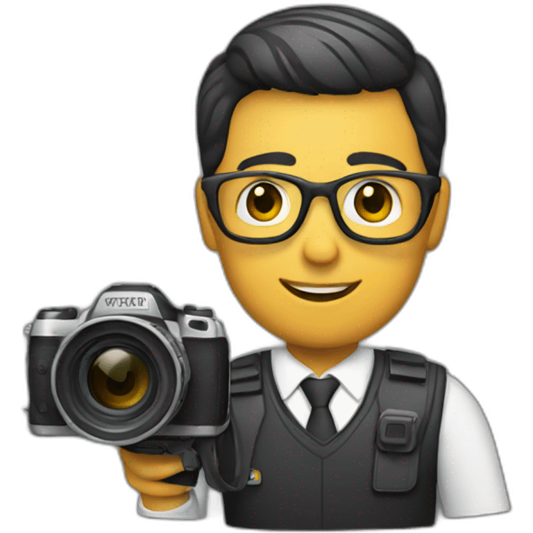 TV reporter with camera emoji