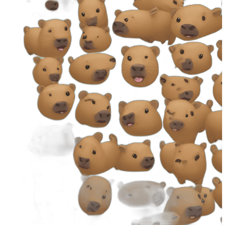 Capybara party emoji