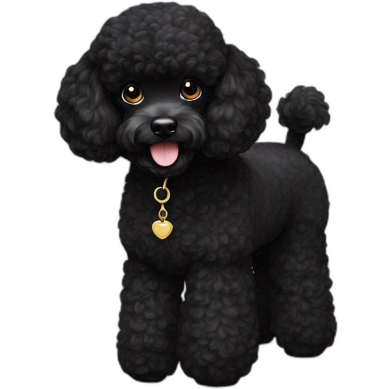 miniture black poodle emoji