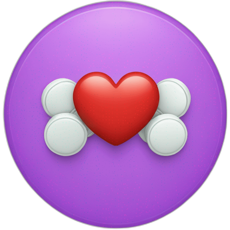 rircle pills with heart shape on it emoji