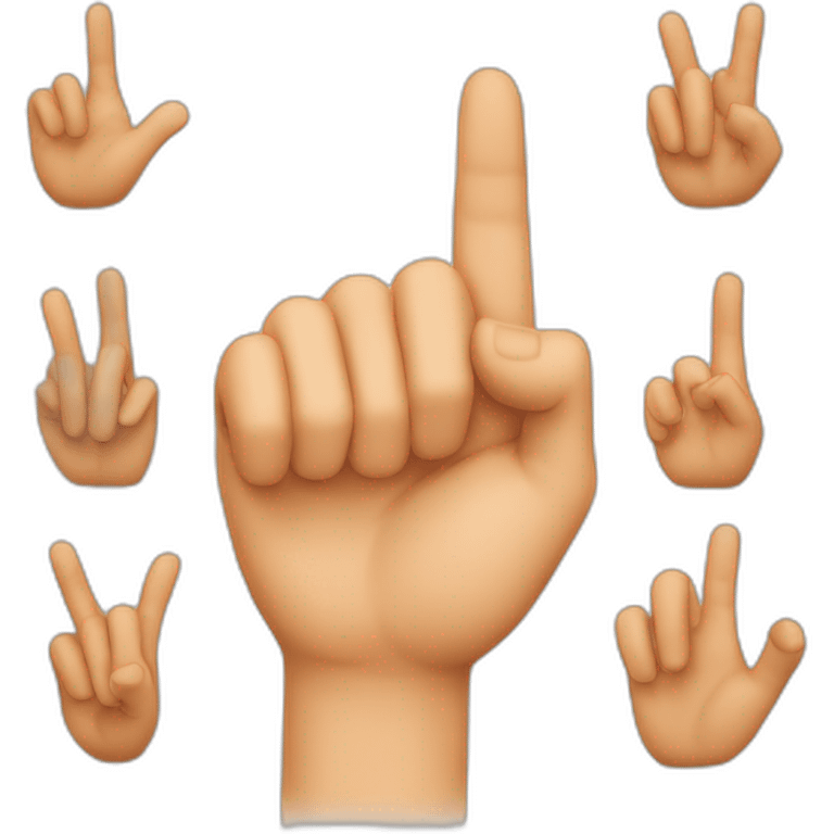 hand with last finger up and others down emoji