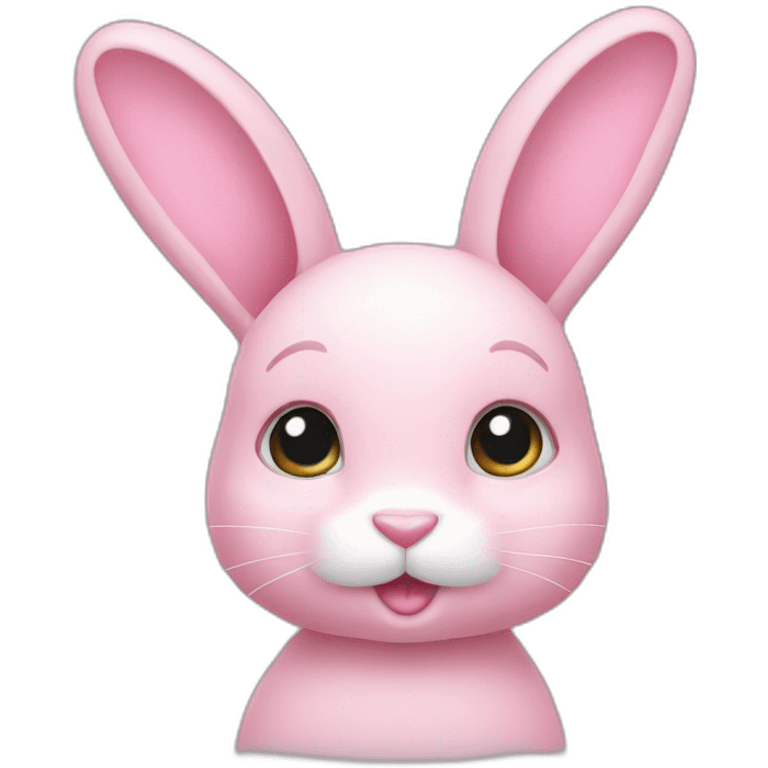 Pastel pink bunny emoji