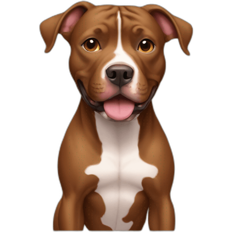 Brown pit bull emoji