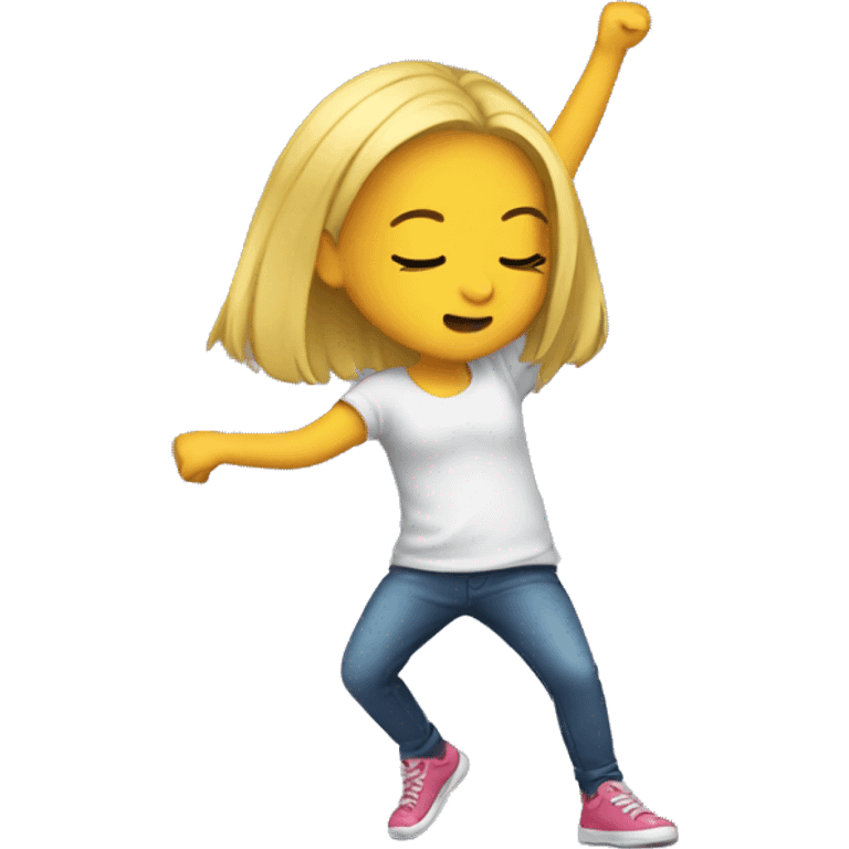 girl dabbing emoji