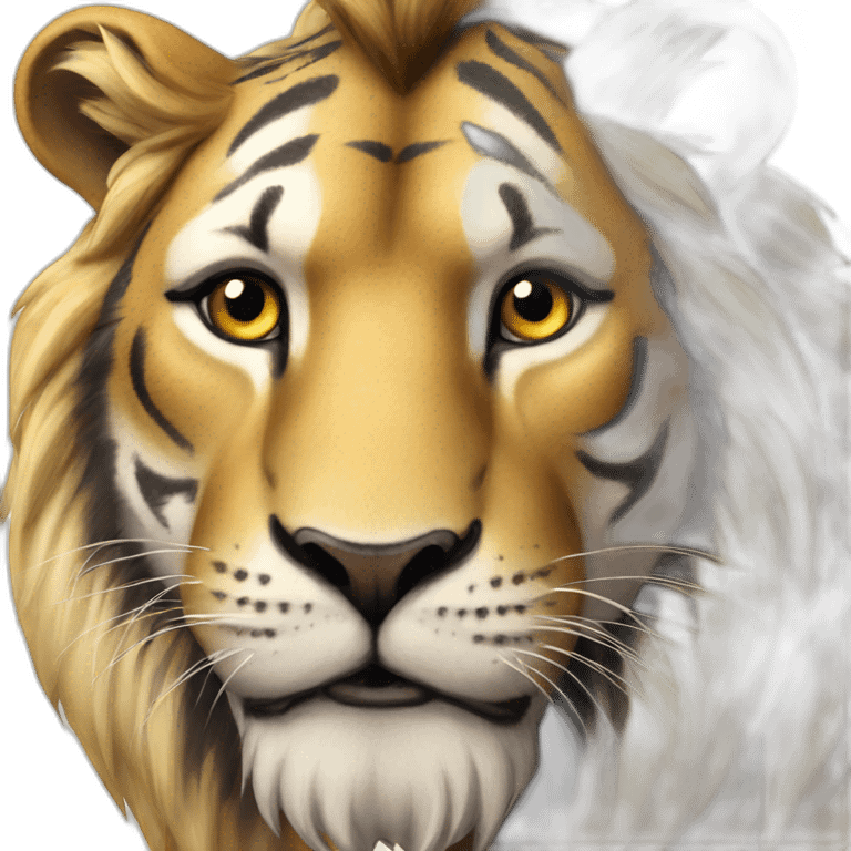 Lion sur tigre emoji