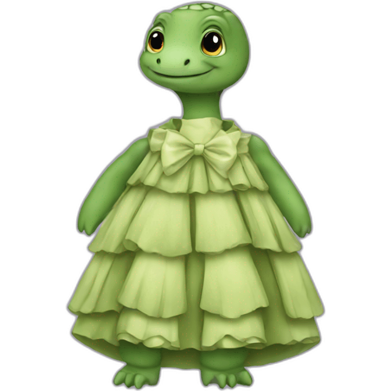 Turtle with a dress emoji