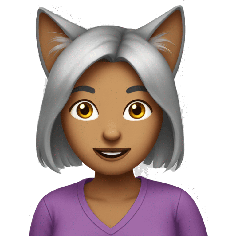 My wife as a cat emoji