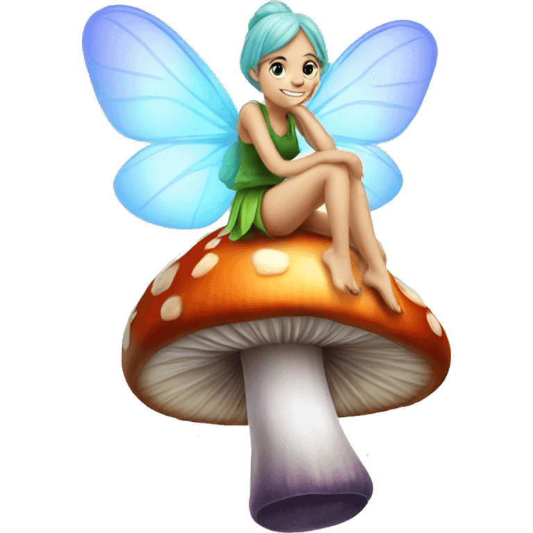 Fairy on mushroom emoji