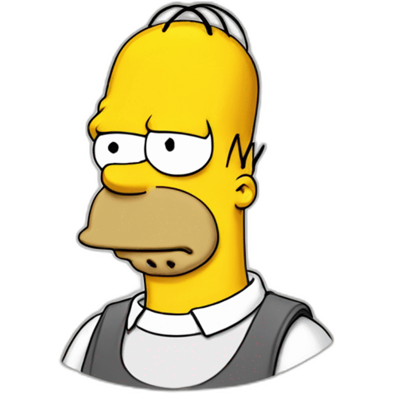 Homer Simpson bois une duff emoji