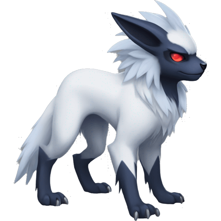 Cool Edgy Absol-Nargacuga-Zorua-Quilava, full body emoji