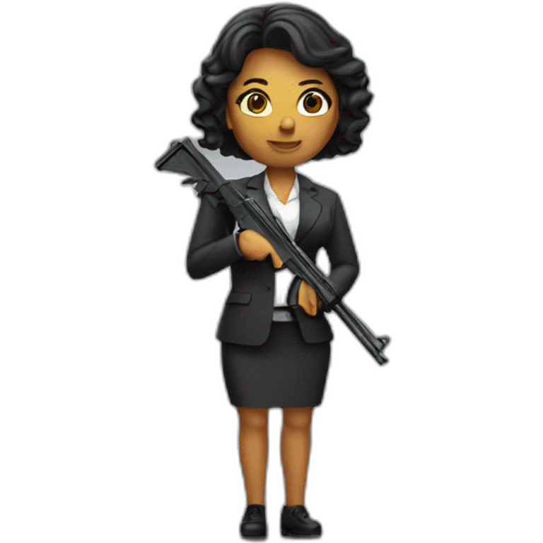 FBI woman with gun emoji