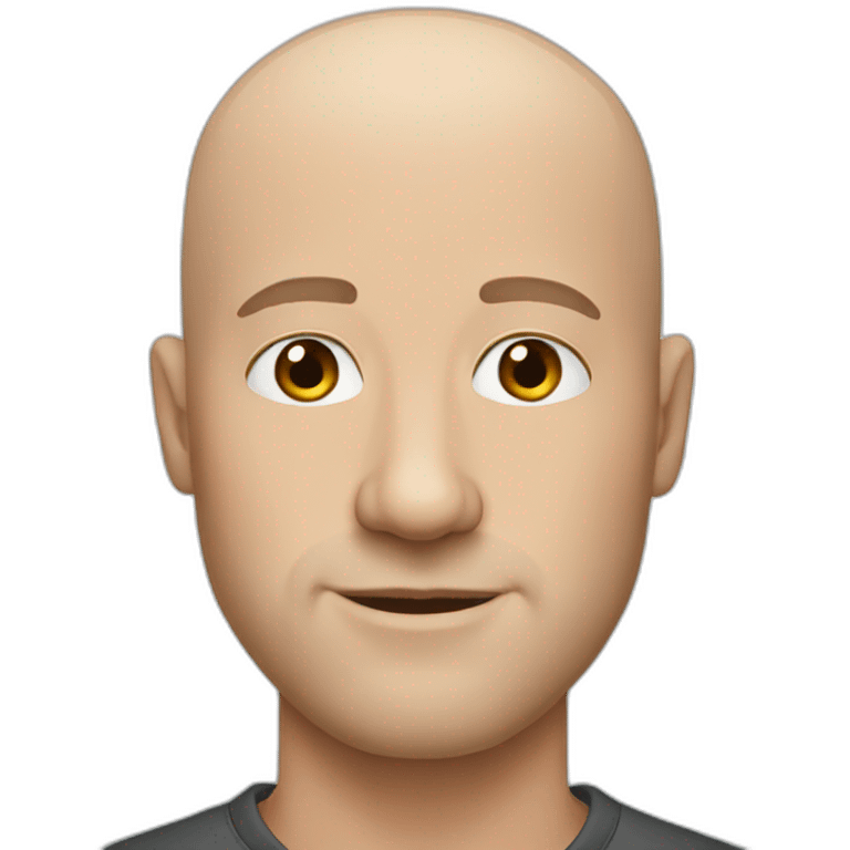 Bald white man emoji