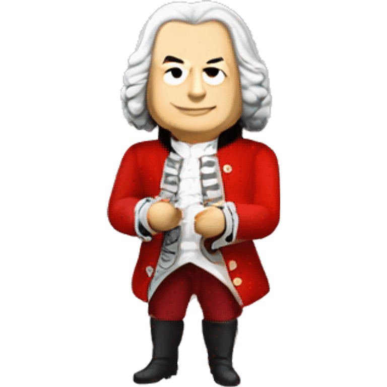 johann sebastian bach standing with red jacket emoji