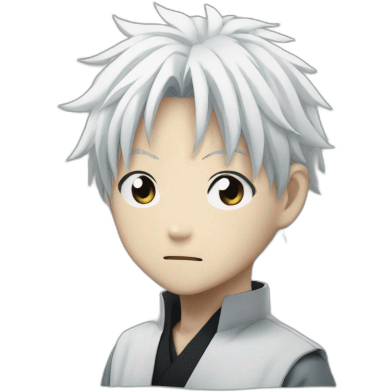 gojo satoru with white hair in jujutsu kaisen emoji