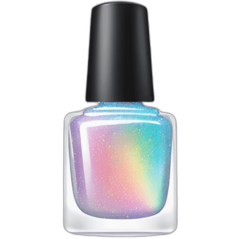 Holographic nail polish bottle emoji