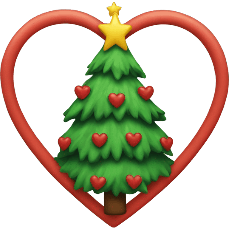 Christmas tree heart emoji