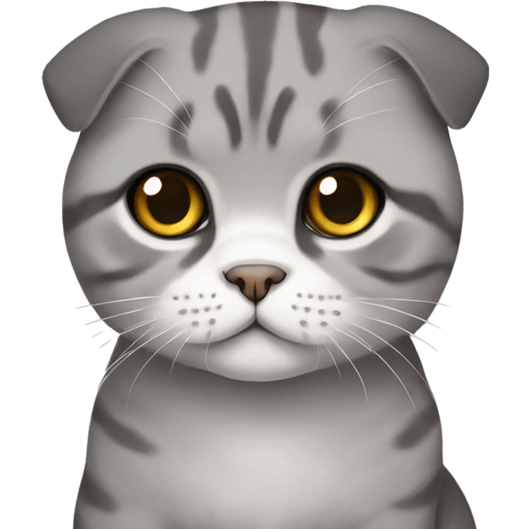 Scottish fold gray emoji