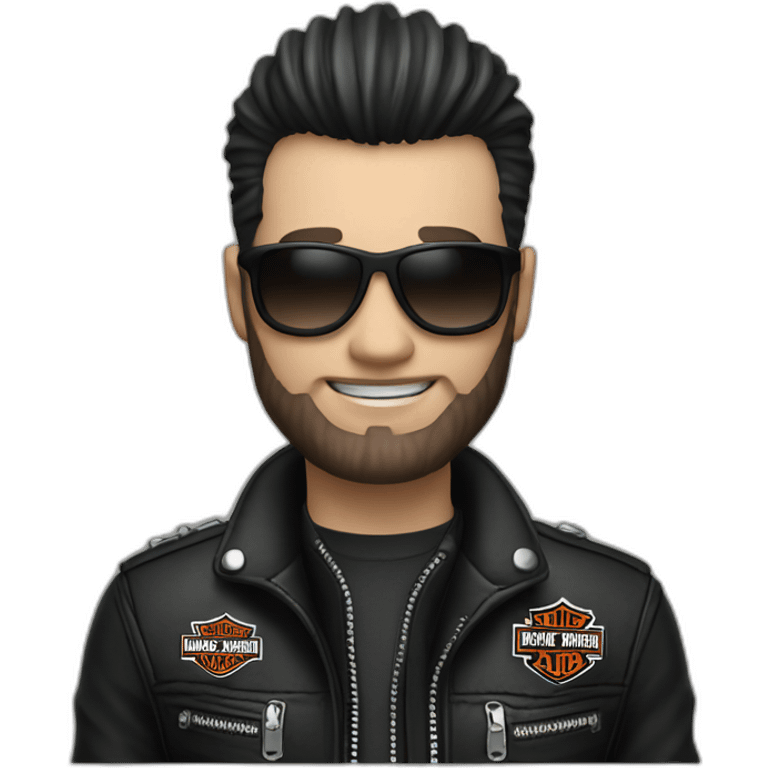 biker white skin With harley davidson emoji