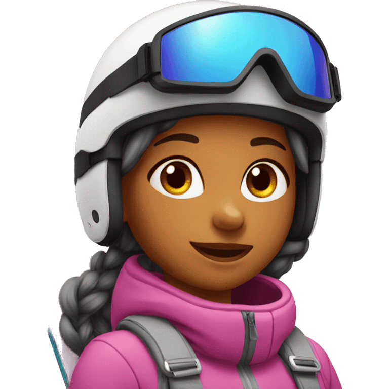 a girl is Skiing emoji