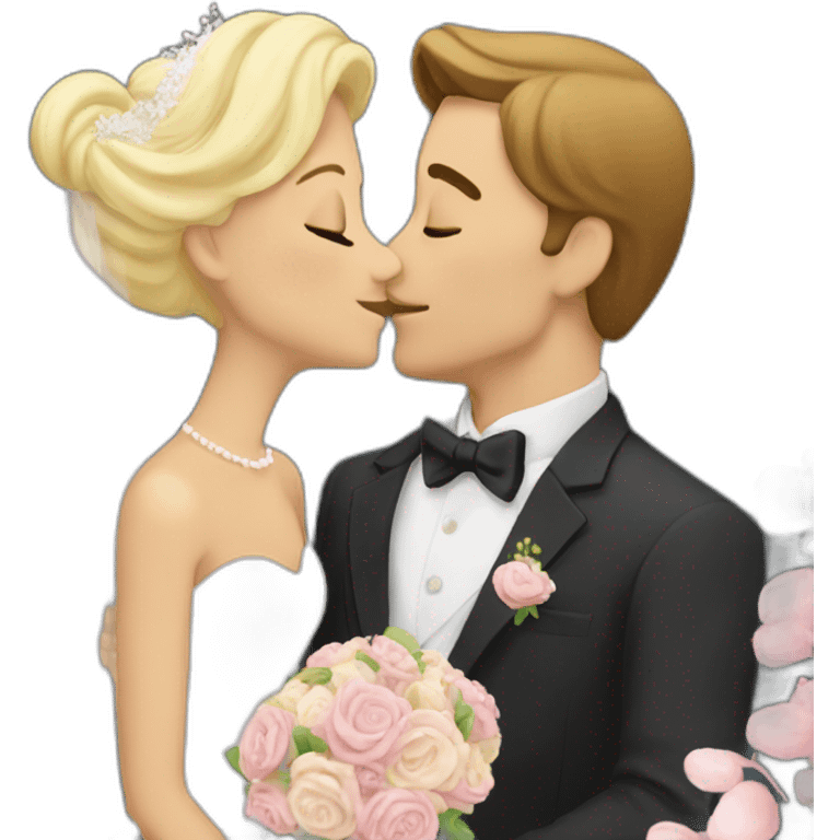 Just married kiss emoji