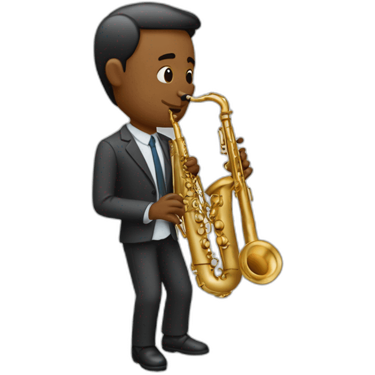 Un hombre tocando el oboe emoji