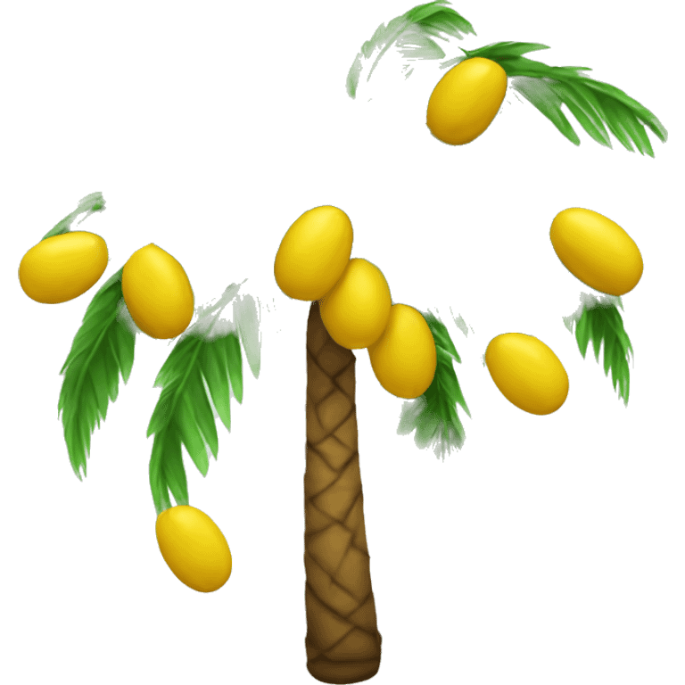 palm tree with yellow dates emoji