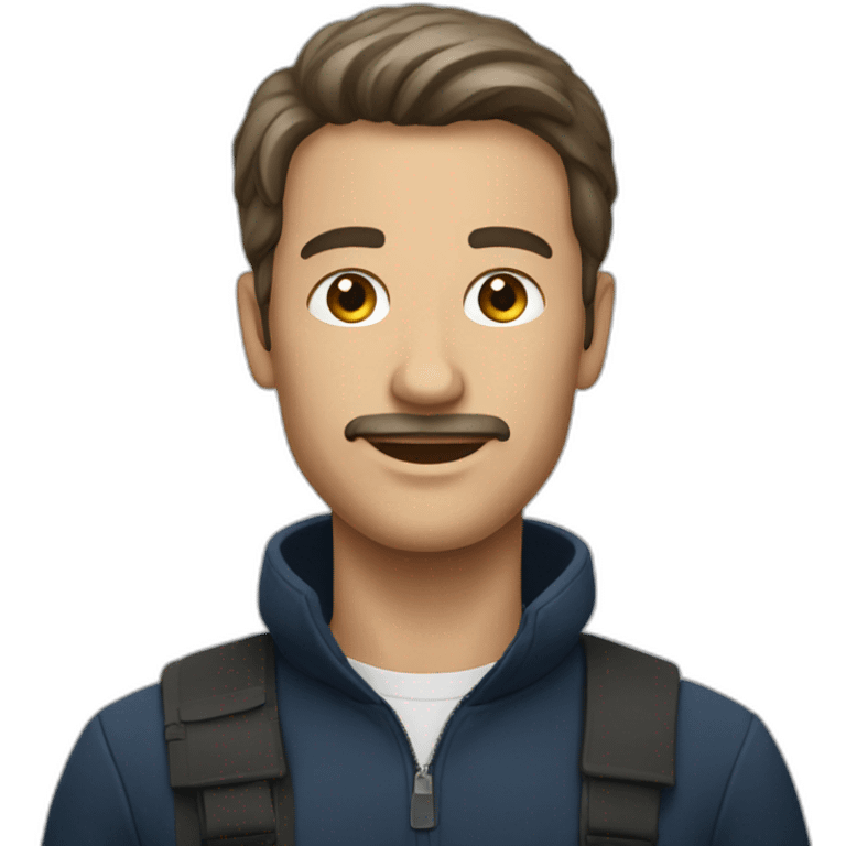 A man is in france emoji