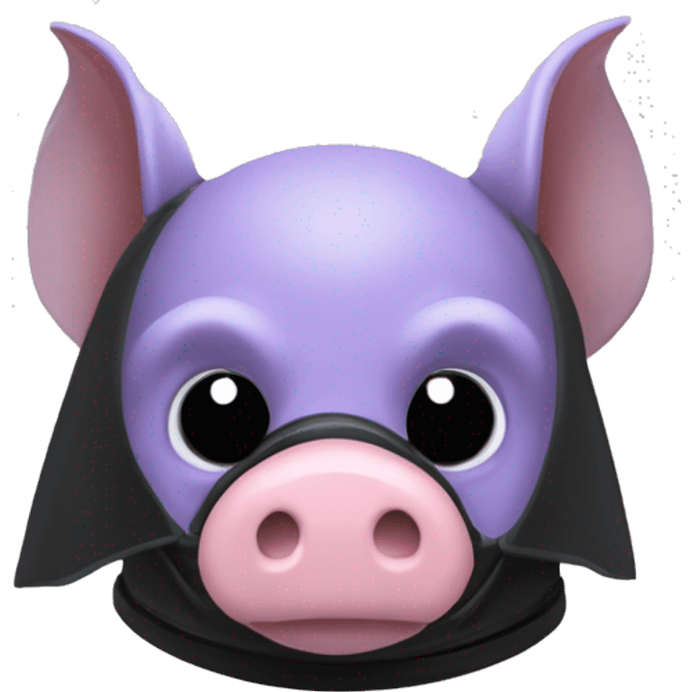 Lavender gray Pig darth Vader mask face armadillo darth Vader fanned tail feathered tail pig armadillo darth Vader face emoji