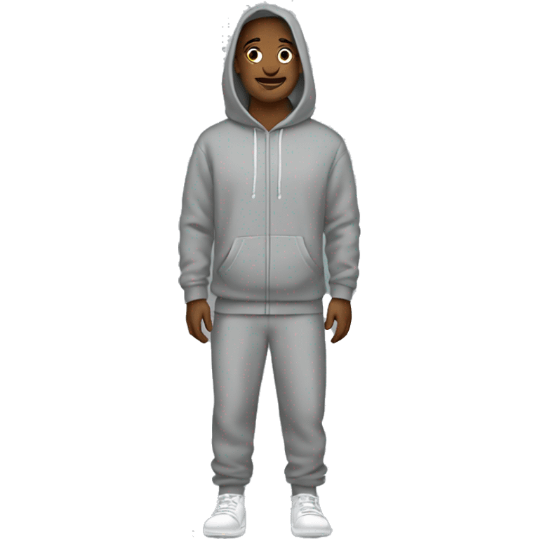 Grey hoodie and sweatpants  emoji