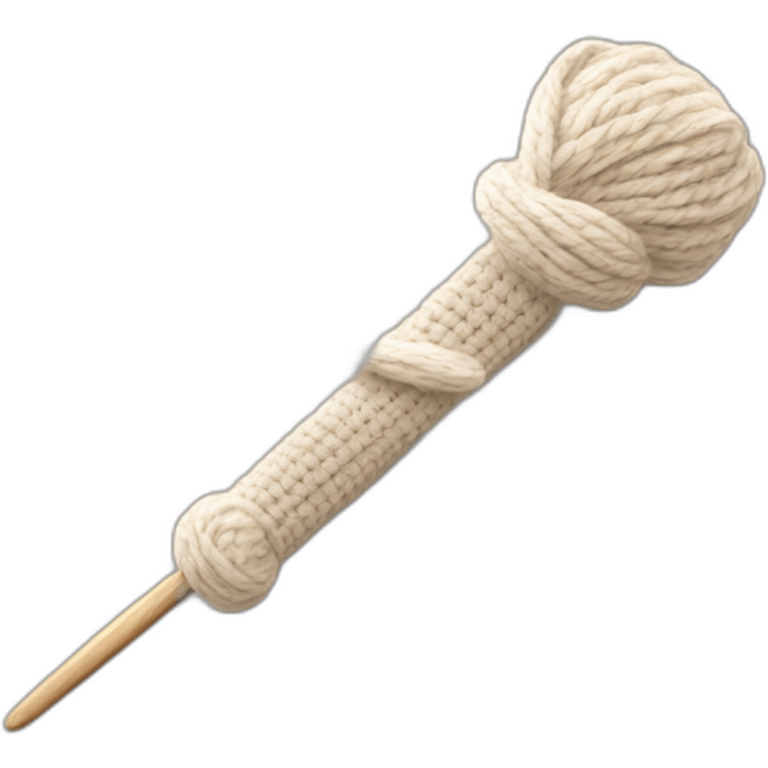 crochet hook and yarn emoji