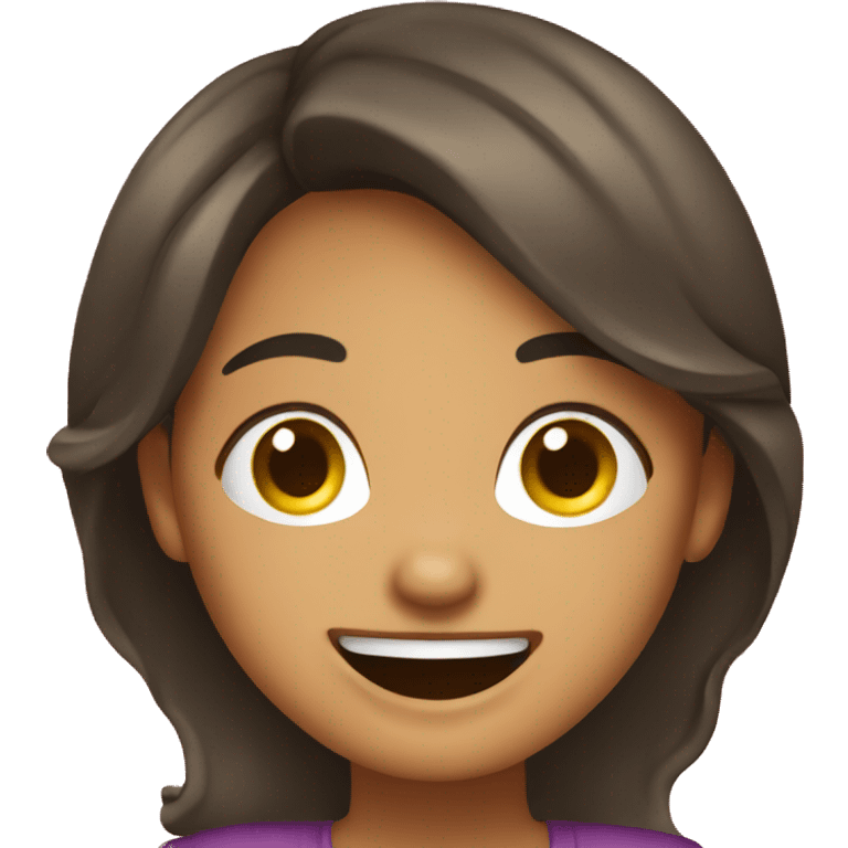 Happy laughing crying Latina girl  emoji