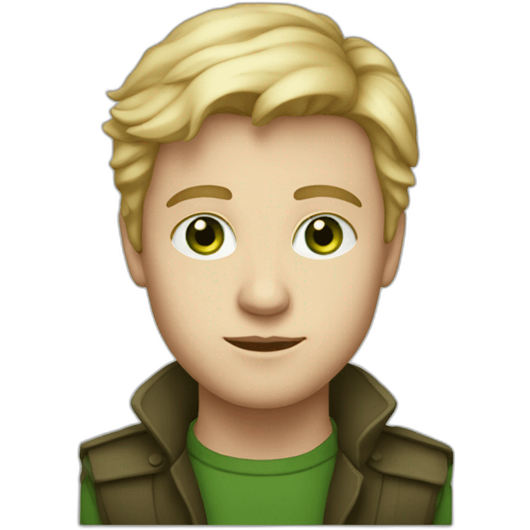 Young-british-male-historian-with-blonde-hair-and-green-eyes emoji