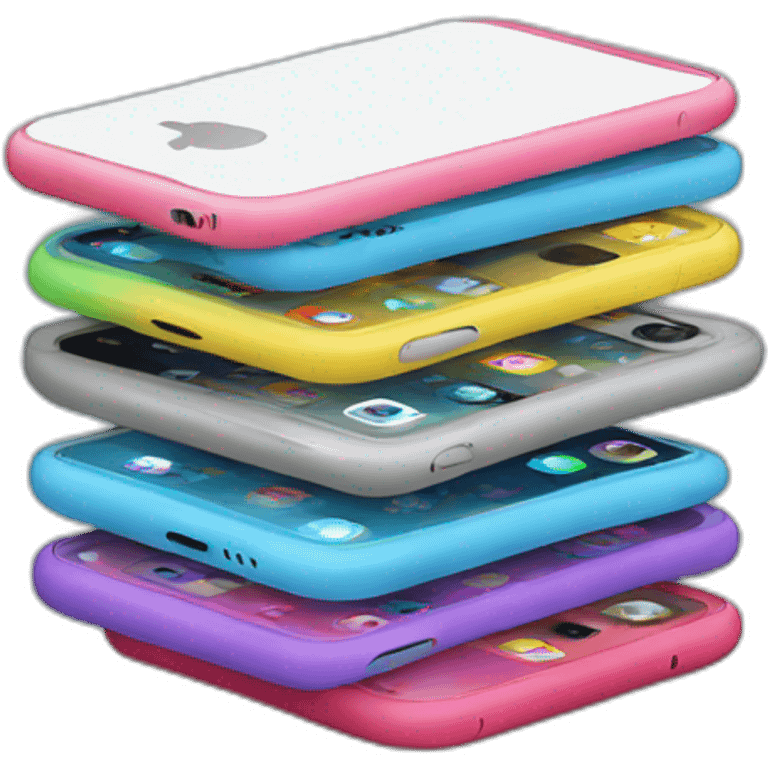 Stack of iPhones emoji