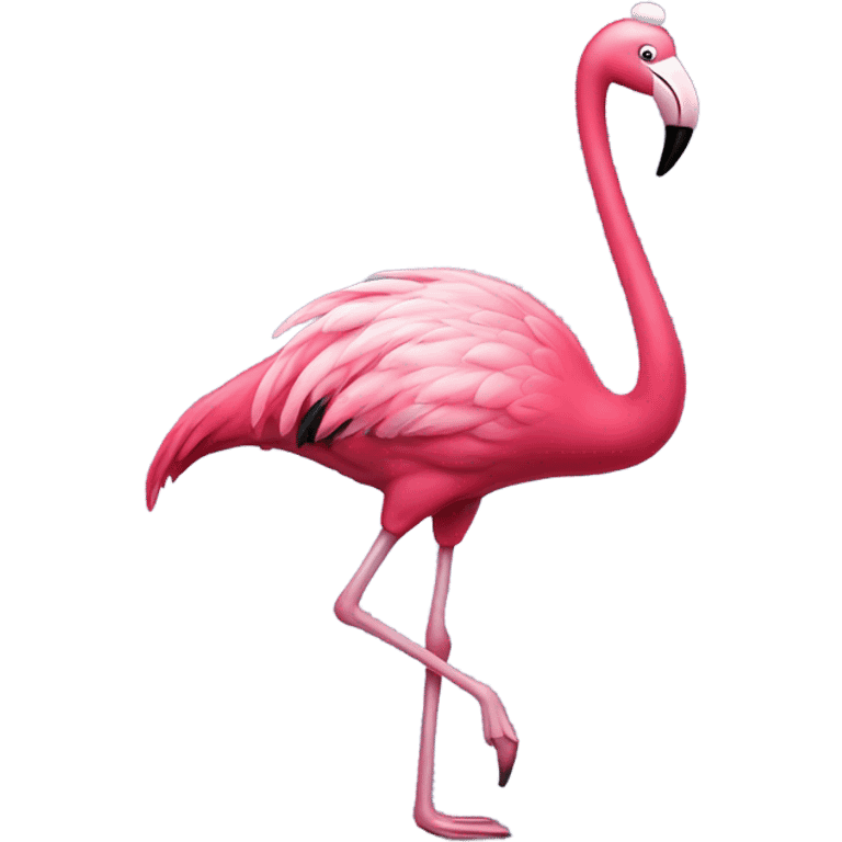 Dancing Christmas flamingo  emoji