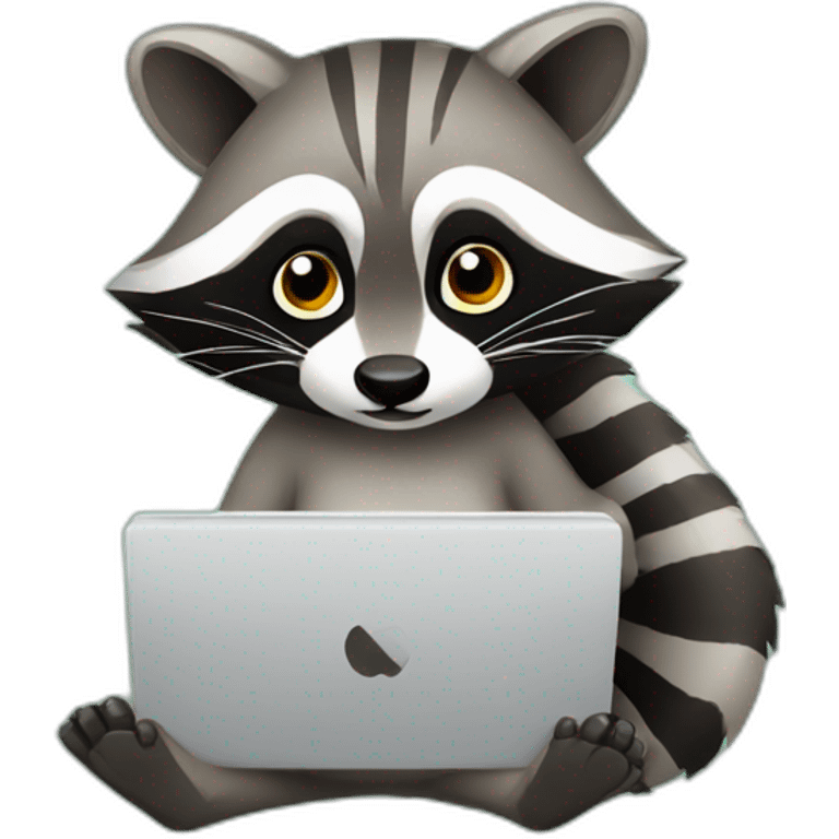 raccoon with laptop emoji