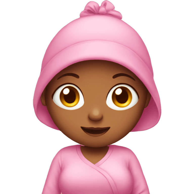 pregnant pink baby emoji