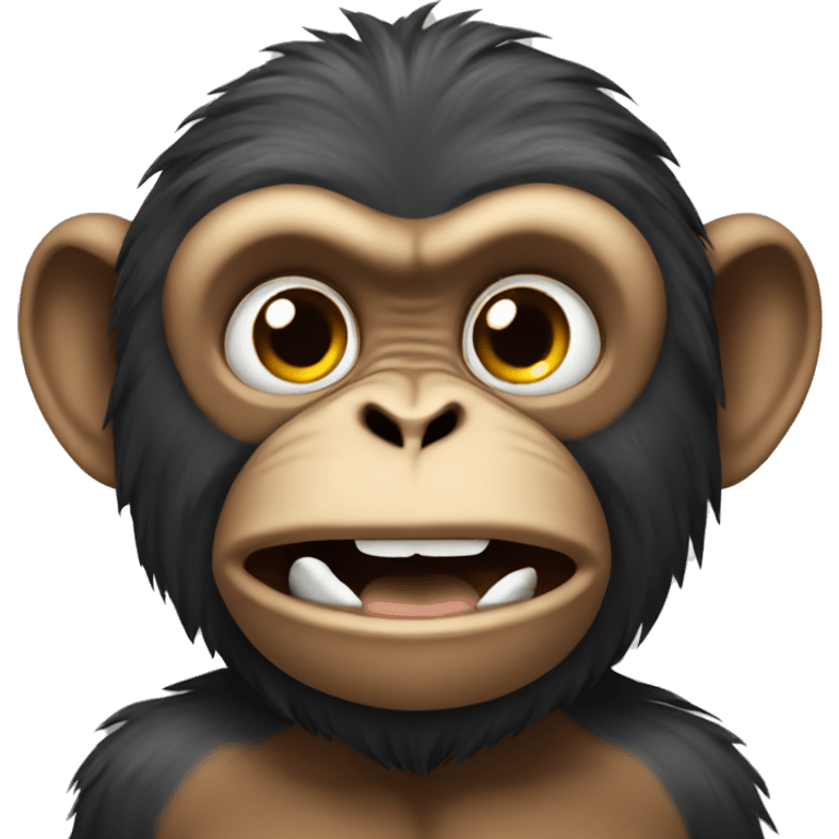 Ugly monkey emoji