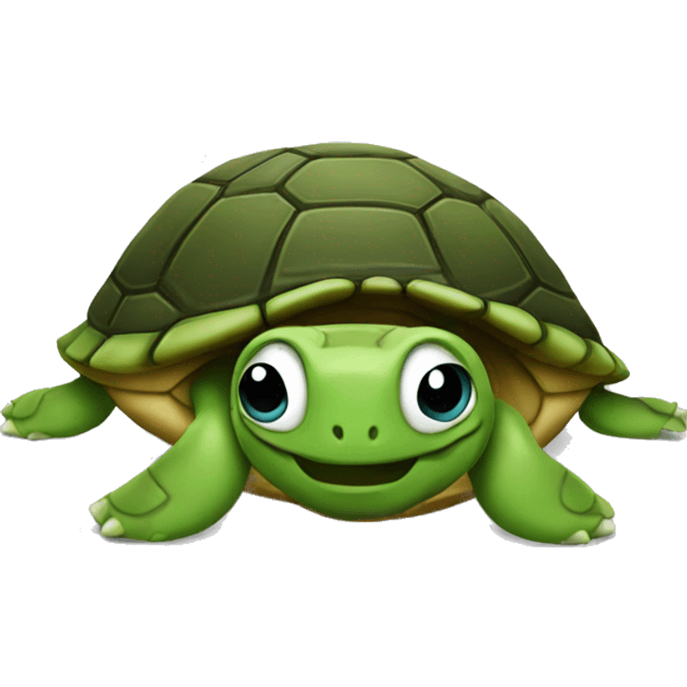 Upside down turtle emoji