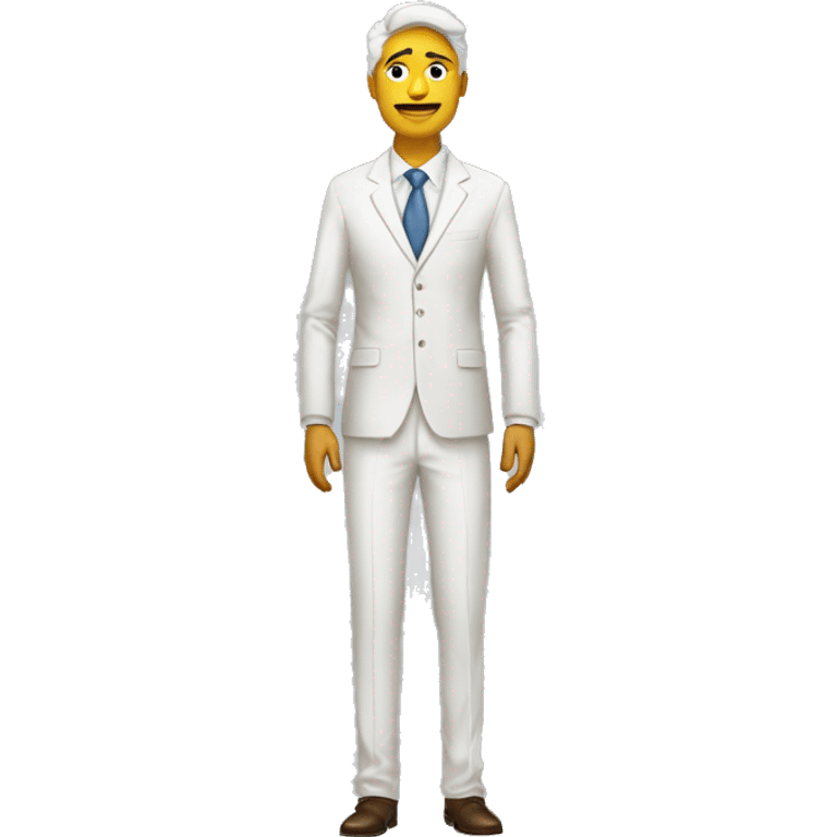 una abada vtida traje nego cami blanca emoji