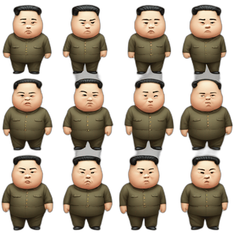 Extremely fat Kim Jong un uncomfortably fat emoji