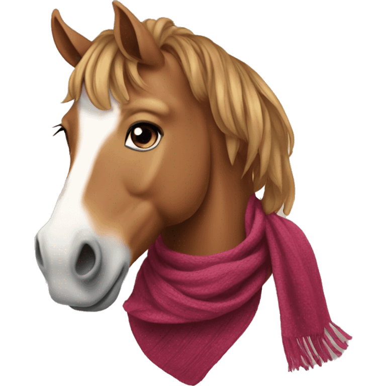 Horse with a scarf  emoji