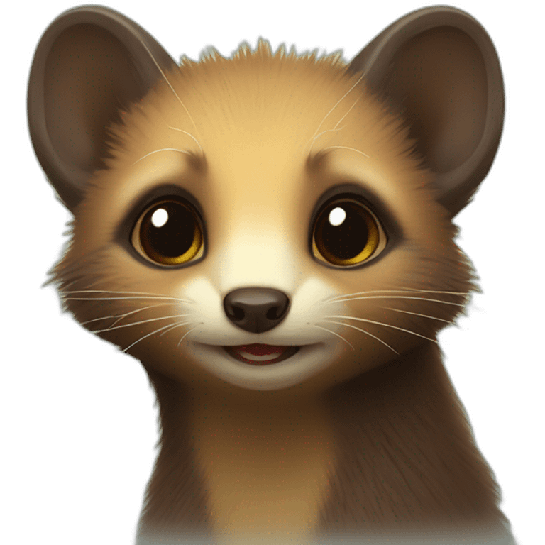 Adorable magical Pine marten emoji