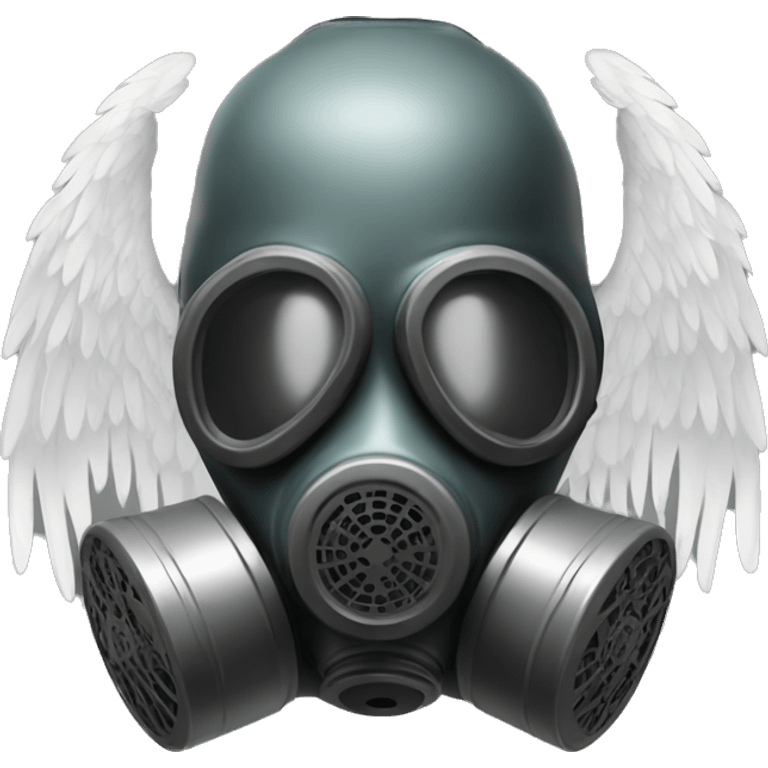 Gasmask with Angel wings. emoji