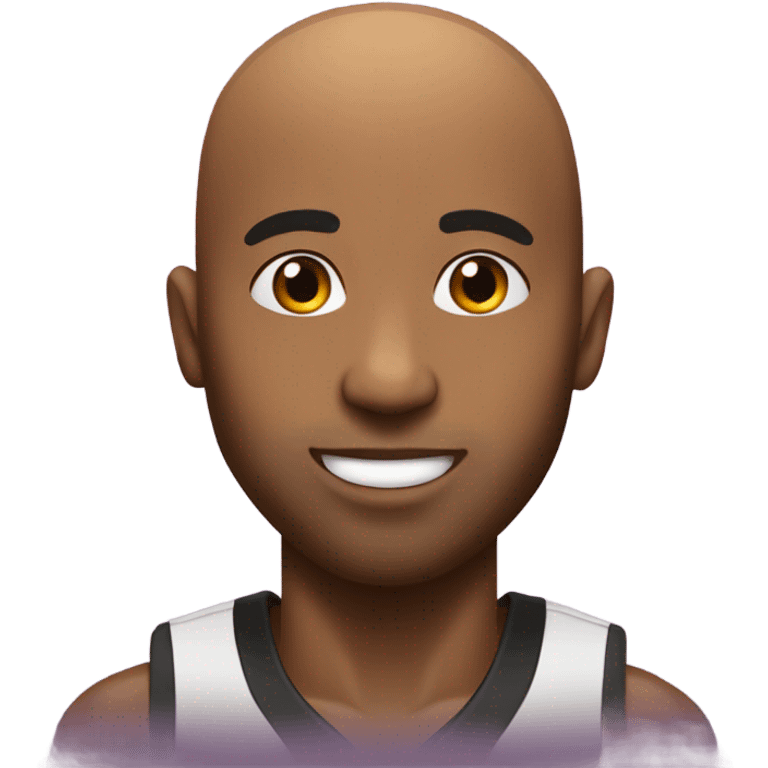 A bald head Black basketball player in LOVE! emoji