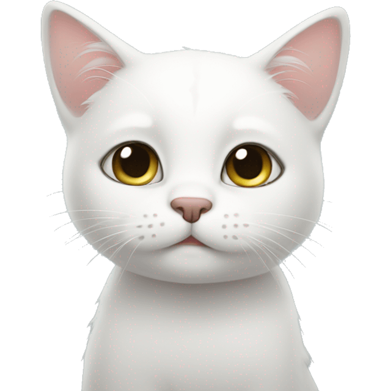 cute white little cat emoji